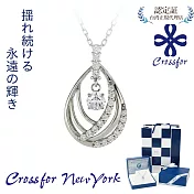 正版日本原裝【Crossfor New York】項鍊【Under the mistletoe永恆之吻】純銀懸浮閃動項鍊 -單一款式