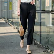【ATUNAS 歐都納】女款都會彈性長褲/防曬涼感/大尺碼A1PA2525W- S 黑