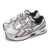 New Balance NB 休閒鞋 740 男鞋 女鞋 銀 紅 復古 拼接 緩衝 NB U740RD2-D 27.5cm SILVER/RED