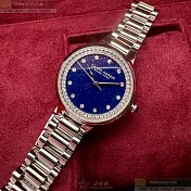 CAMPO MARZIO凱博馬爾茲精品錶,編號：CMW0027,28mm圓形銀精鋼錶殼星空色錶盤精鋼銀色錶帶