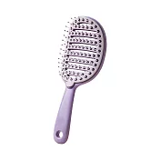 【E.dot】自帶清潔網高爐頂排骨梳 紫色