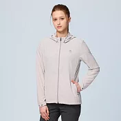 【荒野wildland】女彈性透氣抗UV50輕薄外套160 冰山灰 L 160 冰山灰