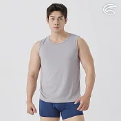ADISI 男排汗抑菌寬肩背心 AUV2511045 (S-3XL) 淺灰 S 淺灰