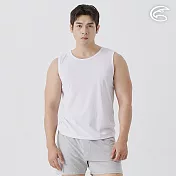 ADISI 男排汗抑菌寬肩背心 AUV2511045 (S-3XL) 光學白 S 光學白