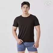 ADISI 男排汗抑菌圓領短袖內衣 AUL2511046 (M-2XL) 經典黑 M 經典黑