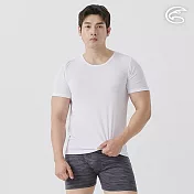 ADISI 男排汗抑菌圓領短袖內衣 AUL2511046 (M-2XL) 光學白 M 光學白