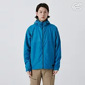 ADISI 男天鵝絨超撥水抗風保暖可拆帽外套 AJ2421074 靛藍 (S-3XL) S 靛藍