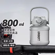 CS22 大容量運動好攜帶水壺(800ml) 3款色 -2入 淺灰色