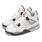 Nike 休閒鞋 Air Jordan 4 Retro OG GS 大童 女鞋 白水泥 AJ4 IB4171-100 22.5cm WHITE/GREY