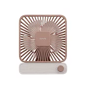 KINYO 復古靜音充電風扇 UF-2652 超值2入組 鄉村棕
