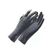 【Amiss】涼感2.0加長防曬翻指手套(加長防曬手套 抗UV 冰涼感 可觸控翻指手套/FA01) 深灰色