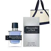 【ABERCROMBIE & FITCH】百分百熱情男女香100ml任選(贈萬用保冷托特包) 百分百熱情男性淡香水