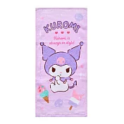 【ONEDER 旺達棉品】三麗鷗毛巾 酷洛米純棉毛巾 Kuromi Sanrio童巾-  酷洛米 KU-DB001