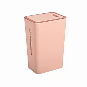 Life+ 日系簡約按壓式彈蓋垃圾桶 乾燥玫瑰粉