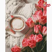 ArtLife藝術生活【GJ6038】玫瑰咖啡_DIY 滿版立體鑽石畫