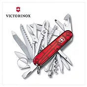 VICTORINOX 瑞士維氏 瑞士刀 Swiss Champ冠軍刀 33用 91mm 透紅 1.6795.T