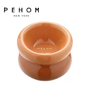 【PEHOM】舒芙蕾寵物陶瓷碗 琥珀橘