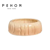 【PEHOM】泡芙字母寵物陶瓷碗 漸層橘