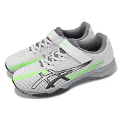 Asics 慢跑鞋 Lazerbeam SK-MG-B 寬楦 大童 女鞋 灰 黑 運動鞋 魔鬼氈 亞瑟士 1154A211020 23cm LIGHT GREY/BLACK