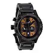 NIXON The 40-20 CHRONO 強眼魅力運動腕錶-鋼帶-咖啡