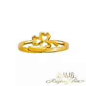 【金品坊】黃金戒指三葉心願語戒指