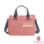 Roberto Mocali - 義大利諾貝兔薔薇系列多隔層手提斜背包側背包 粉色
