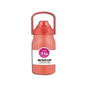川本家 316不鏽鋼內膽底真空手提壺(附吸管)1150ml JA-C1150P 甜橙橘