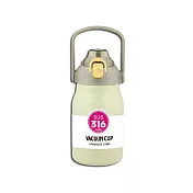 川本家 316不鏽鋼內膽底真空手提壺(附吸管)1150ml JA-C1150P 香草綠