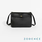ZODENCE ARDEN進口真皮輕量化斜背包  黑色