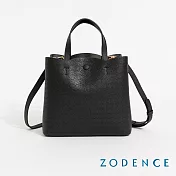 ZODENCE TULIPA進口真皮手提斜背包  黑色