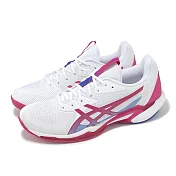 Asics 網球鞋 Solution Speed FF 3 女鞋 美網配色 白 桃紅 緩震 抓地 亞瑟士 1042A250103