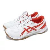 Asics 排球鞋 GEL-Tactic 13 2E 寬楦 男鞋 白 紅 羽排鞋 室內運動 亞瑟士  1073A084101 23cm WHITE/FIERY RED