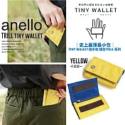 【日本anello】anello史上最薄最小包｜TINY WALLET 隨手收 錢包TRILL 系列 黃色