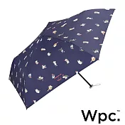 【官方直營】日本Wpc.沖昌之聯名愛心貓125g輕量遮光降溫傘  深藍