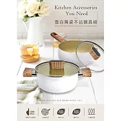 【瑞士MONCROSS】陶瓷不沾雪白鍋具組(18cm湯鍋+18cm奶鍋)附蓋 CT01C10014