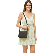 【CROSS】台灣總經銷 限量1折 頂級小牛皮編織紋拉鍊斜背包 全新專櫃展示品 鐵灰色