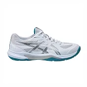 Asics Gel-tactic 13 2E [1073A084-100] 男女 排球鞋 寬楦 穩定 包覆 白 銀藍