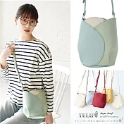【日本 Legato Largo】鬱金香Tulip Bag系列迷你輕量斜背包 拼接綠