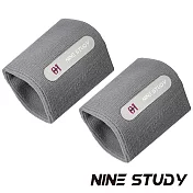 【NINE STUDY】極致舒適透氣專業護腕/運動護腕/網球/籃球 兩色任選(超值兩入組)  灰色兩入