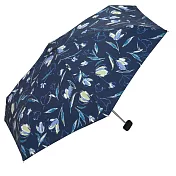 【官方直營】日本Wpc.漂浮鬱金香手動晴雨兩用折傘  靛藍