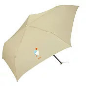 【官方直營】日本Wpc.貓狗玩耍手動大傘面輕量晴雨兩用折傘  卡其小白狗