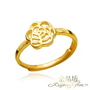 【金品坊】黃金戒指輕繪玫瑰花形戒指