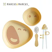 【MARCUS＆MARCUS】環保rPET兒童防滑學習餐具4件組-長頸鹿