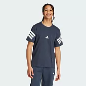 ADIDAS M FI 3S REG T 男短袖上衣-JW4786 L 藍色