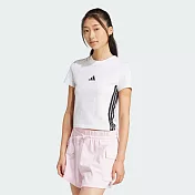 ADIDAS W 3S SJ BABY T 短版 女短袖上衣-JE1239 L 白色