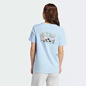 ADIDAS W C DDL CAMP T 女短袖上衣-JX5323 L 藍色