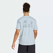 ADIDAS XPL POLYGIENE T 男短袖上衣-JI8315 L 藍色