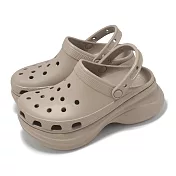 Crocs 厚底洞洞鞋 Bae Clog 女鞋 復古克駱格 土棕色 涼拖鞋 休閒鞋 卡駱馳 206302214 22cm TAUPE