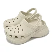 Crocs 厚底洞洞鞋 Bae Clog 女鞋 復古克駱格 骨白色 涼拖鞋 休閒鞋 卡駱馳 2063022Y2 22cm BONE