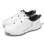 Skechers 高爾夫球鞋 Go Golf Torque-Sport 2 超寬楦 男鞋 防水面料 白 藍 可換釘 214085WWWNV 26cm WHITE/NAVY